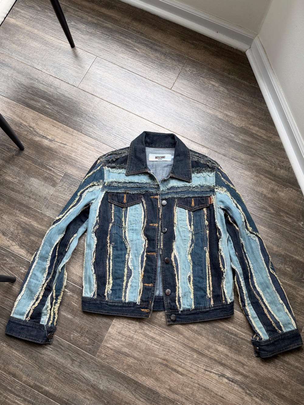Women's Moschino Jeans Donna Denim Jacket Blue Indigo Coat US 10